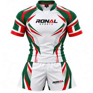 Maillot de rugby rouge personnalisé à prix d'usine, faible MOQ, uniforme de rugby professionnel à prix abordable, en vente - Product Image 1