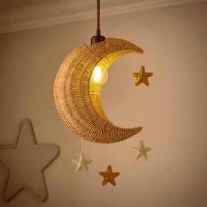 Vintage Style Rattan Pendant <b>Light</b> Handmade Woven Hanging <b>Ceiling</b> Lamp <b>for</b> Bedroom Living Room Restaurant Decoration - Product Image 1