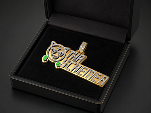 925 Silver Hip hop Bling Custom iced Custom Block Letter Name Glowing Dark Enamel charm Lab Grown Diamond <b>pendant</b> Necklace Gifts - Product Image 5