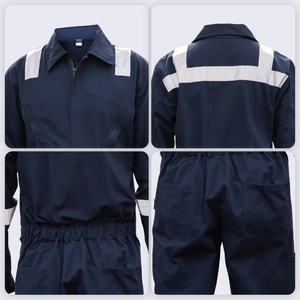 Unisex Cotton Industrial Workwear Engineering Safety Uniforms <b>Overall</b> Coveralls <b>Hi</b> <b>Viz</b> Zipper Reflective Tape Breathable Design - Product Image 6