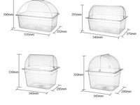 Présentoirs à gâteaux rectangulaires modernes en bois personnalisés pour boulangeries, hôtels, restaurants avec couvercle - Écologiques