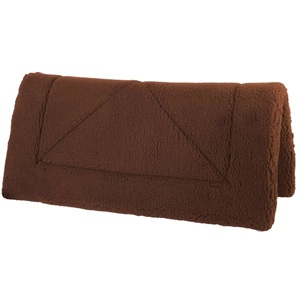 <b>Brown</b> <b>Wool</b> Faux Fur Western Saddle Blanket Long Short Pile Edgeless Reusable Stable Towel for Horse Care - Product Image 1
