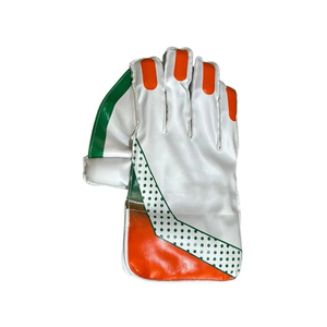 <b>Cricket</b> Gloves Half Finger Mesh Fabric White Orange Green Padded Breathable Pull On Ambidextrous Sports <b>Equipment</b> - Product Image 4