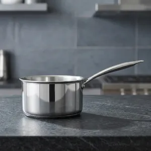Premium 18cm Stainless Steel Triply Saucepan with <b>Lid</b> 304 Grade Compatible with Induction and Gas Stoves for Everyday Cooking - Product Image 2