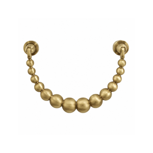 Antique Brass <b>Beaded</b> Chain <b>Door</b> Knocker Decorative Luxury Front <b>Door</b> Hardware Vintage Entrance Accent for Homes Villas Hotels - Product Image 1