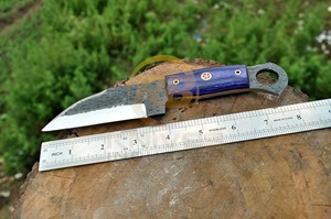 Couteau de chasse et de camping à lame fixe en acier au carbone, avec manche en bois, étui en cuir pour survie en extérieur, personnalisable OEM - Vente chaude - Product Image 4