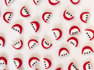 Rodajas de Manzana de Fieltro de Lana de 6 cm, Hechas a Mano, Juguete de Fruta de Fieltro, Suministro para Manualidades, Juguete Educativo, Venta al por Mayor - Product Image 4