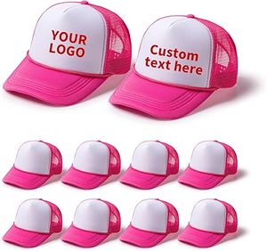 Lot de 10 casquettes de camionneur vierges de qualité supérieure avec corde décorative, unisexe, pour personnalisation par transfert thermique et graffiti - Product Image 3