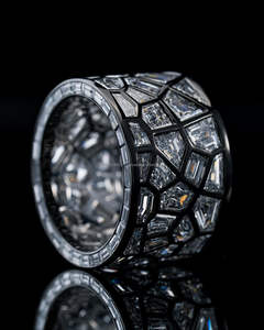 Moissanite Cut Diamond <b>Vintage</b> 14k Yellow Wedding/Engagement <b>Ring</b> Unisex Fine White <b>Gold</b> for Anniversary Party-Worthy - Product Image 1