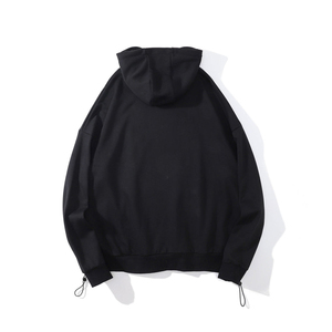 Casual Unisex Oversized Men's Hoodies 100% Cotton <b>Fleece</b> <b>Zipper</b>-Up Winter Custom Clothing with Rhinestone Hoodie - Product Image 3