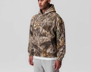 Custom Pullover Sweatshirts Track <b>Jacket</b> Boxy Cotton Dtg Print Heavy Weight Hunting Zip Up Camouflage Real Tree <b>Camo</b> Hoodie Men - Product Image 2