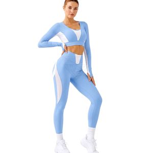 Conjunto Deportivo de Yoga con Estampado de Mármol, Sujetador Deportivo sin Mangas, Leggings de Cintura Alta, Ropa Deportiva con Patrón Abstracto para Mujer, Ropa de Yoga para Fitness - Product Image 3