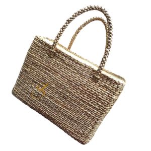 Sac tissé à la main en jacinthe d'eau, sac fourre-tout moyen pour tous les jours - Product Image 5