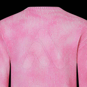 Suéter Oversize con Cuello Redondo y Lavado Ácido, Tendencia 2026, para Hombre, Ropa Casual de Punto, Estilo Urbano, 100% Algodón, Transpirable - Product Image 3