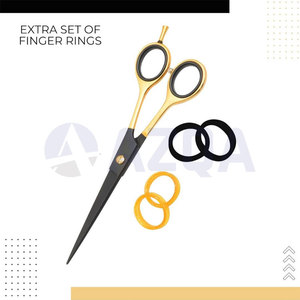Stainless Steel Right-Handed Blunt Tip Hair Cutting Scissors Medium Handle Spare Finger <b>Rings</b> Premium Storage Box for - Product Image 3