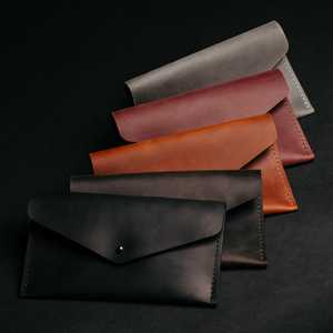 Space <b>Saving</b> Leather <b>Wallet</b> Portable Long Envelope <b>Money</b> Pouch Clutch Pack Elegant Coin Purse Nested Card Holder for Cash - Product Image 5