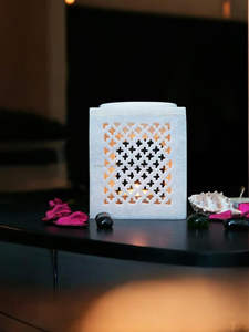 Portavelas Artesanal Ecológico con Incrustaciones de Hueso Fino para Bodas, Eventos Navideños, Tamaño y Color Personalizables, Artesanía Decorativa - Product Image 2