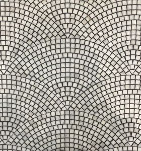 Mosaico de Papel con Patrón de Abanico en Mármol Blanco Lechoso, Pulido, 8mm de Grosor, Resistente al Agua, Ecológico, 5 Años de Garantía, Interior Moderno - Product Image 4