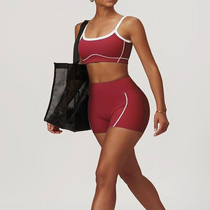 Women’s High Waist Yoga <b>Skirt</b> Set Quick Dry Slim Fit Breathable Running Activewear Nude Solid Plus Size Outfit - Product Image 3