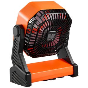 Ventilateur de bureau portable rechargeable de 8 pouces, fonctionnant sur batterie, avec 4 vitesses et rotation à 270 degrés, pour le camping et l'extérieur - Product Image 6