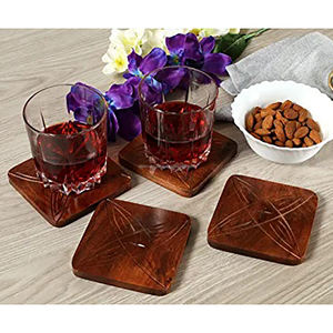 Sous-verres en bois pour boissons Sous-verres en bois de table résistants à la chaleur de haute qualité du fabricant indien - Product Image 4