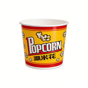 Cubo de Palomitas de Maíz Desechable de Papel de Grado Alimenticio Snack Attack 36oz 32oz 50000 unidades - Product Image 1