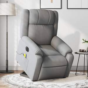 Fauteuil de massage électrique gris clair avec fonction de levage - Product Image 1