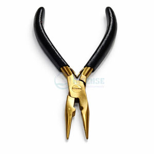 Pince à poser les extensions capillaires de luxe INTENSE SURGICAL en acier inoxydable finition or, légère, réutilisable, qualité A+, outil professionnel pour salon (OEM) - Product Image 5