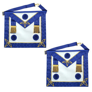 Tablier de Cérémonie Brodé Personnalisé avec Pompons Dorés – Tablier Décoratif Haut de Gamme pour Uniforme et Tenue de Cérémonie - Product Image 1