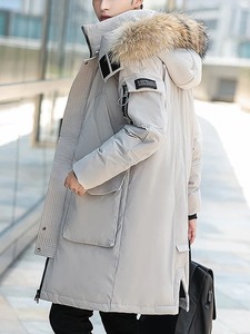 Manteau d'hiver pour homme à capuche épais et tendance 2026, grande taille, 100% duvet, respirant, haute qualité - Product Image 6