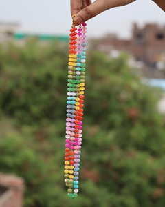 Rainbow Quartz <b>Necklace</b> Hand Knotted Silk Multicolor Gemstone <b>Boho</b> Jewelry Adjustable Spiritual Crystal Gift for Women - Product Image 4