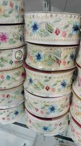 Embroidered <b>Lace</b> Trims Vintage Floral Border Ribbon Sewing Craft Garment Accessories Wholesale Fabric <b>Applique</b> Supplier - Product Image 2