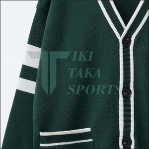 Cardigan en tricot à col en V pour homme, personnalisé, de haute qualité, en laine/nylon, avec un seul bouton, patchwork respirant, idéal pour l'hiver - Product Image 5