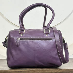 Bolso de Hombro Cruzado de Cuero Genuino con Diseño a Cuadros y Pelo de Vaca, Estilo Retro Vintage, para Mujer - Colección Expo Marzo 2026 - Product Image 5