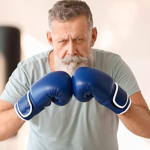 Best Quality Gym Fitness Kickboxing Training Sparring Full Finger Lace Up MMA <b>Gloves</b> Blue Blue Cowhide Leather Boxing <b>Gloves</b> - Product Image 5