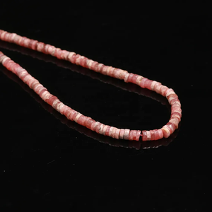 ลูกปัดหินอัญมณีธรรมชาติขนาด6มม. และรูปทรงล้อ AAA rhodochrosite ขนาด16นิ้ว - Product Image 4