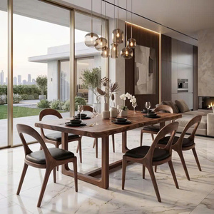 Silla de Comedor Moderna de Madera de Haya y Nogal, Sin Brazos, Hecha a Mano, Muebles para Restaurantes y Hostelería - Product Image 2