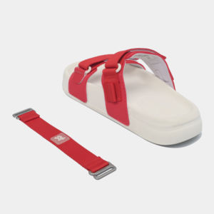 Sandalias casuales con plataforma y punta abierta en rojo y blanco, ideales para el aula y las calles de la ciudad: listas para cada paso. - Product Image 5