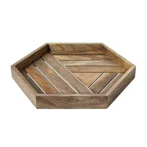 Natural Mango Wood Eco-Friendly <b>Tray</b> American Style Dishwasher Safe & Easy to Clean Manufacturing By Lodi Impex - Product Image 2
