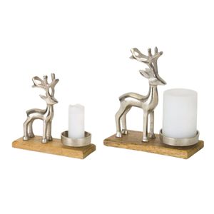 Décoration minimaliste en forme de fleur, design de roue, plaqué argent, avec base en métal aluminium et bois, pour décorations de Noël, pour offrir en cadeau - Product Image 3