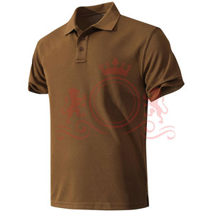 Polo Marron Café Confort Supérieur Tissu Doux Premium Respirant Manches Courtes Vêtement Quotidien Moderne - Product Image 6