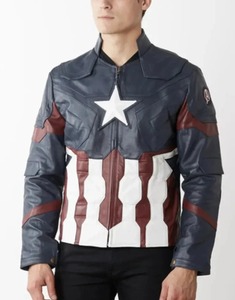 Men Superhero Style Genuine Leather <b>Jacket</b> Motorcycle <b>Biker</b> <b>Jacket</b> - Product Image 1