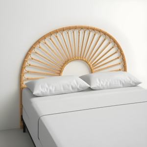 Tête de lit moderne de nouvelle conception, taille Queen, en rotin, cadre de tête de lit, têtes de lit naturelles au prix le plus bas - Product Image 5