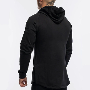 Sweat-shirt de sport pour homme, coupe ajustée, léger, en coton et polyester, respirant, pour l'entraînement en salle de sport, logo personnalisé - Product Image 2
