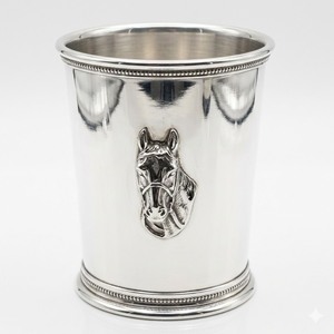 Copas de Acero Inoxidable de Alta Calidad para Mint Julep con Cabeza de Caballo, Acabado Pulido Elegante, Proveedor de Copas de Cóctel Metálicas a Buen Precio - Product Image 1