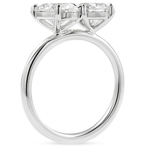 Bague de mariée personnalisée en or avec diamant de laboratoire certifié IGI, style boutique, faite à la main, Toi et Moi, solitaire, taille ovale et coussin mixte - Product Image 4