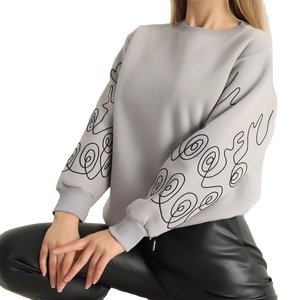 Sweat-shirt à capuche en molleton pour femme, style tendance, logo personnalisé par sublimation, taille plus, plusieurs styles - Product Image 1