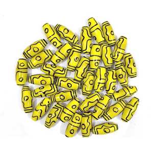 Cuentas de Skunkeye negras antiguas al mejor precio, vidrio veneciano de comercio indio, cuentas de Skunk Rojas Tonal antiguas para fabricación de joyas de cristal - Product Image 1