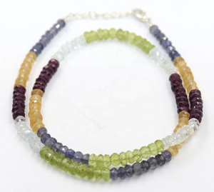 Collar Rondelle facetado multicolor con regalo de cuentas de piedras preciosas múltiples de 4,5mm para ella - Product Image 5