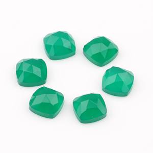 Piedras Preciosas de Cuarzo Ónix Verde Natural de Alta Calidad de 10 mm, Corte Cojín, para Fabricación de Joyas, Suministro al por Mayor, Sin Orificio - Product Image 1